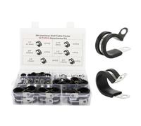 YRREATY Collier Câble en Acier Inoxydable Caoutchouc - Kit 52 Pièces | Compatibilité avec diverses tailles grâce à l’assortiment de 52 pièces et coussinets de protection intégrés.