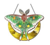 YRREATY Décoration Murale Suspendue en Acrylique avec Pendentif en Forme de Lune Espagnole et Papillon Teinté pour Les Amoureux des Papillons. Cadeau de Pendaison de Crémaillère.