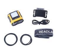 YRREATY Lampe Frontale Enregistreur Caméra LED avec Capteur de Lumière Double, Étanche, Rechargeable, Lumière de Pêche, Lampe de Camping en Plein Air, Lampe de Mine avec 16 Go.