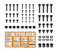 YRREATY Vis Ensemble Rangement 80in | Kit noir avec vis /M5/M6/M8, rondelles et entretoises couvrant presque les téléviseurs jusqu’à 80 pouces.
