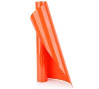 YRROAD 100cm x 30 cm de Vinyle de Transfert à Chaleur HTV Film de Traçage Film de Transfert Textile pour Thermocollage de T-Shirts Vêtements Heat Transfer Film (Rouge Orange)