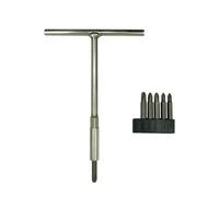 Yrsssa Clé à poignée en T et tournevis JIS - Comprend 6 embouts JIS (#1, #2, #3) - Clé avec porte-embout magnétique - Parfait pour les motos, voitures, vélos et équipements japonais