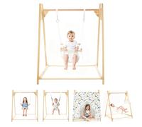 Yrthe Voitom Ensemble de balançoire pliable 5-en-1 pour bébé et tout-petit avec support, balançoire classique, siège-balançoire, sauteur pour bébé, hamac, tente de jeu