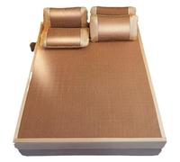 YRTHFJTJ Cooling Mattresses, Summer Sleeping Mat,Foldable Double Sided Bamboo Mat for Bed, Breathable Carbonized Bamboo,Rattan Cooling Mat| Bedroom Essential for Summer Sleeping(150 * 200cm)