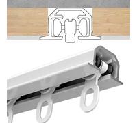 YRTHFJTJ Système de Rail de Rideau de Plafond caché, Tringle à Rideau Blanche Invisible for fenêtres, Tringle à Rideau de Salle de Bain for Porte coulissante/Chambre/Porte(400cm/13ft)