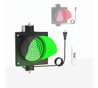YRthongXy Feu de signalisation, Feu de signalisation Rouge/Vert à Module Unique avec télécommande, boîtier PC étanche IP54