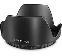 YRTIYO Pare-Soleil Objectif Tulipe 58 mm Compatible avec appareils Photo Reflex numériques Canon EOS 4000D 3000D 2000D 90D 80D 77D 250D 1500D 1300D avec EF-S 18-55 mm