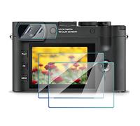 YRTIYO Q2 Lot de 4 films protecteurs d'écran compatibles avec appareil photo Leica Q2 (2 écrans LCD en verre + 2 viseurs en TPU), verre trempé 9H, anti-rayures, anti-bulles, ultra transparent