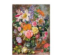 YRTMHU DIY 5D Kit Peinture Diamant Bouquet de fleurs colorées Broderie Point de Croix Photos Cristal Diamond Painting Complet Kits Artisanat pour Enfants Adultes Fille (30x40cm)