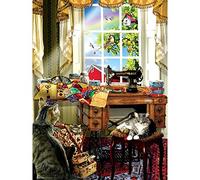 YRTMHU DIY 5D Kit Peinture Diamant Machine à coudre rétro Broderie Point de Croix Photos Cristal Diamond Painting Complet Kits Artisanat pour Enfants Adultes Fille (30x40cm)