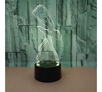 YRTMHU Veilleuse Led danseuse, Lampe Illusion 3D, Lampe de Nuit pour Adulte Enfant, Lampe de Bureau USB pour Salon Chambre Décor, 16 Couleurs Changeantes avec Télécommande
