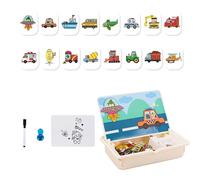 YRTUOP Boîte Puzzle Magnétique pour - Jeu Magnétique d'apprentissage pour Tout-Petits | Activités Créatives pour Voyage avec Coffret de Transport pour Garçons Filles Crèche Maternelle,3