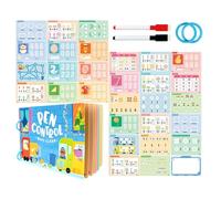 YRTUOP Cartes d'Entraînement au Contrôle du Stylo,Apprentissage Précoce Interactif | Fiches d'Entraînement à l'Écriture pour avec Maîtrise du Stylo - pour Garçons et Filles de 2 à 6