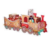 YRTUOP Coffret Cadeau Train De Noël, Train De Noël Fantaisie Façon Pain D'épices, Coffret Cadeau en Pain D'épices Décoratif Décoration D'intérieur pour Bureau, Cheminée, Chambre, École, 30x30x6cm