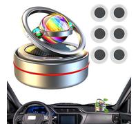 YRTUOP Diffuseur de parfum rotatif à énergie solaire pour voiture, thérapie , silencieux, économie d'énergie pour voiture, véhicule, camion