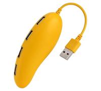 YRTUOP Hub d'extension USB en forme de mangue 4 ports USB pour ordinateur portable - Répartiteur de câble changeant à haute vitesse Hub 2.0