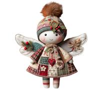 YRTUOP Kit De Poupées Ange Patchworks, Kit Bricolage Pour Anges En Tissu Noël Poupées Décoratives De Noël Vintage Ornement D'Arbre De Fêtes Pour Les Amateurs D'artisanat Débutants