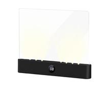 YRTUOP Lampe De Livre Plate, Panneau De Lampe De Lecture À LED, Veilleuse De Protection Des Yeux Portable, Liseuse De Lecture Rechargeable Avec Minuterie 3 Couleurs, Pour Maison Dortoir Bureau École