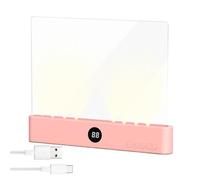 YRTUOP Lampe De Livre Plate, Panneau De Lampe De Lecture À LED, Veilleuse De Protection Des Yeux Portable, Liseuse De Lecture Rechargeable Avec Minuterie 3 Couleurs, Pour Maison Dortoir Bureau École