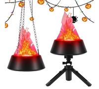 YRTUOP Lampe Flamme Électrique | Effet Feu de Camp Électrique 100-240V AC,Lanterne LED Sans Flamme Intérieur Extérieur | Halloween Noël Camping Patio Arrière-Cour Maison