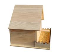YRTUOP Maisons en Bois pour Oiseaux D'Extérieur - Cage à Oiseaux avec Perchoir | Cabane de Nidification Ventilée avec Support et Mangeoire Habitat Naturel pour Colibris Perruches Jardin Terrasse Parc