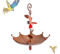 YRTUOP Mangeoire À Oiseaux D'Extérieur, Plateau Nourricier Accrochable pour Colibris, Plateau Alimentation Oiseaux en Forme De Parapluie Décoratif Anti-Renversement pour Jardin
