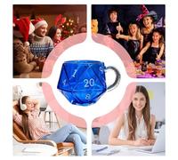 YRTUOP Mug À Café | Tasse Petit Déjeuner Dés Polyédriques,Mugs De Jeu En Verre | Pour Routine Matinale Pauses Décoration Maison Célébrations Saisonnières Lieu De Travail Moments Détente