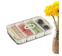 YRTUOP Récipient d'organisateur de réfrigérateur, organisateurs de réfrigérateur et stockage - Bac de légumes à 4 compartiments avec couvercle | Division de la cuisine d'organisation du
