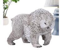 YRTUOP Statue Ours Extérieur,Décoration Intérieure Ours | Sculpture Moderne Résine Animaux Design Tête pour Table Jardin Terrasse Pelouse