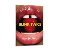 YRTWR I WBRRB Poster Blink Twice - Art mural pour chambre à coucher - 50 x 75 cm - Style cadre