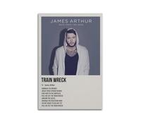 YRTWR I WBRRB Poster de James Arthur sur l'épave de train de James Arthur - Décoration murale pour chambre à coucher - 30 x 45 cm - Style sans cadre