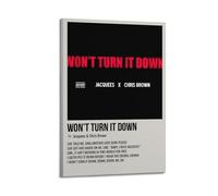 YRTWR I WBRRB Poster Wont Turn It Down par Jacquees & Chris Brown - Décoration murale pour chambre à coucher - 40 x 60 cm - Style cadre