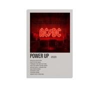 YRUAWRH AC DC Power Up Poster mural esthétique sur toile vintage pour chambre à coucher, salon 30 x 45 cm sans cadre