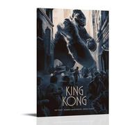YRUAWRH King Kong 1933(2) Poster mural esthétique sur toile vintage pour chambre à coucher salon 40 x 60 cm avec cadre