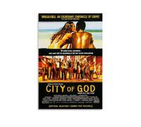 YRUAWRH Poster de la Cité de Dieu - Impression sur toile - Impression sur toile vintage - Décoration pour chambre à coucher, salon - 30 x 45 cm - Style sans cadre