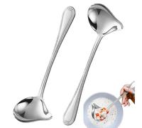 YRUHAN 2 Pièces Louche Avec Bec Verseur, Cuillère à Sauce, Petite Louche à Crepe, Facile à Utiliser, Verser Uniformément, Lisse et Facile à Nettoyer, Convient pour Prélever de la Sauce