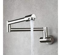 YRUIIA Mitigeur Cuisine Rabattable Robinet Mural, Mitigeur Evier Cuisine Embout Multifonction à Robinet Eau Froide 360 Pivotantrobinetterie de Cuisine -Dessin