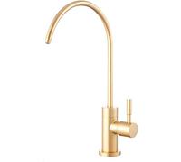 YRUIIA Robinet Osmose Mitigeur Cuisine Rabattable Or Brossée Rotatif à 360°Robinetterie Cuisine Eau Potable pour Osmoseur, Eau Filtrée 1/4Zoll-B