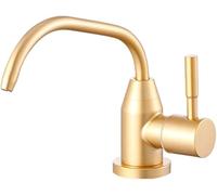 YRUIIA Robinet Osmose Mitigeur Cuisine Rabattable Or Brossée Rotatif à 360°Robinetterie Cuisine Eau Potable pour Osmoseur, Eau Filtrée 1/4Zoll-L