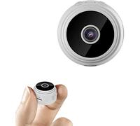 YRUISI Mini caméra de sécurité WiFi, caméra espion cachée HD 1080p sans fil avec vision nocturne, détection de mouvement, caméra de sécurité pour la famille et le bureau (blanc)