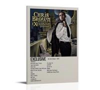YRWOERHWER Poster de Chris Brown sur toile - Décoration murale moderne et esthétique pour salon, chambre à coucher - 50 x 75 cm - Style cadre