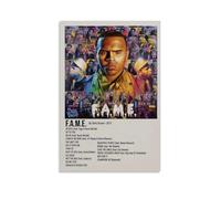 YRWOERHWER Poster de Chris Brown sur toile - Décoration murale moderne et esthétique pour salon, chambre à coucher - 50 x 75 cm - Style sans cadre