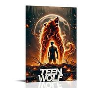 YRWOERHWER Poster Teen Wolf sur toile - Décoration murale moderne et esthétique pour salon, chambre à coucher - 30 x 45 cm - Style cadre
