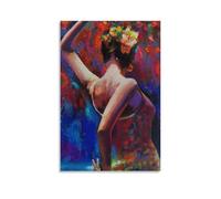 YRWUIERHRUE Fabian Perez - Affiches sur toile de danseurs de flamenco - Impression sur toile vintage - Décoration pour salon, chambre à coucher - 20 x 30 cm - Style sans cadre