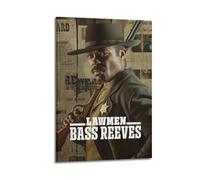 YRWUIERHRUE Poster décoratif sur toile style vintage Lawmen Bass Reeves - Pour salon, chambre à coucher - 60 x 90 cm - Style cadre