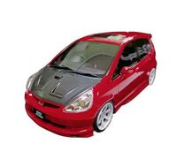 YRXIAO 1/18 Modèle Réduit De Voiture Modifiée pour Honda Fit Mugen Honda Jazz Miniature Collection Hobby Silver(Red)