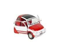 YRXIAO 1:18 pour Fiat 500 Alliage Double Porte Collection Statique Métal Ornements Rouge Collection nostalgique