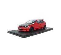 YRXIAO 1 18 pour Honda Civic EK9 Type R Rouge IG2677 Modèle De Voiture Statique en Résine Collection De Matériaux Ornements Collection nostalgique