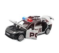 YRXIAO 1 32 pour Land Rover Police Voiture Alliage Moulage Pression Modèle Voiture Collection Affichage Enfant Jouet Voiture Collection nostalgique