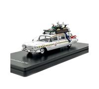 YRXIAO 1:64 pour Cadillac Miller Ecto-1 Ghost Hunter Voiture Modèle De Voiture Moulé sous Pression Blanc Adulte Collection Collection nostalgique